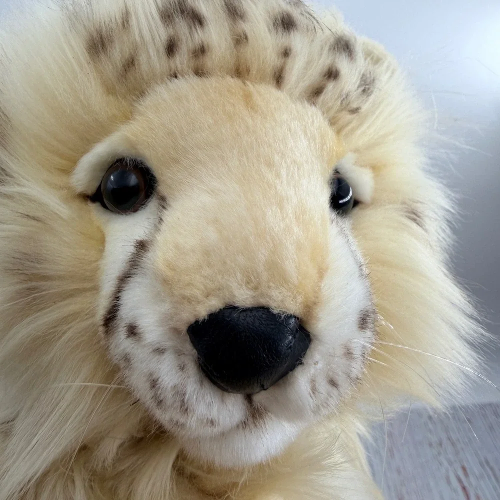 Hansa Creation Cheetah Cub Plush Realistic Spotted Sitting Stuffed Animal Read *
